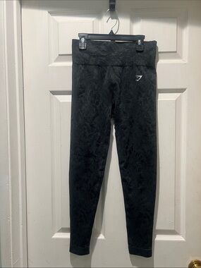 Gymshark Black Textured High-Waist Leggings